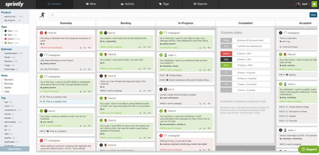 Sprintly Kanban