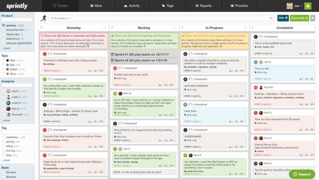 Making the board more agile with sprint forecasting and velocity - Sprintly